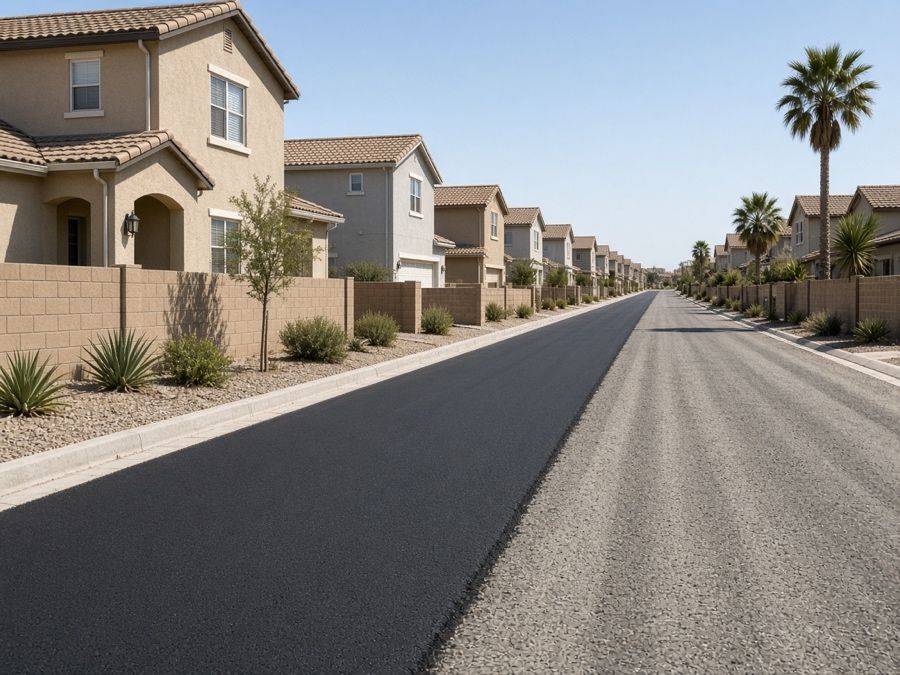 Milling machine cutting grade at an edge — asphalt driveway resurfacing in Riverside, CA